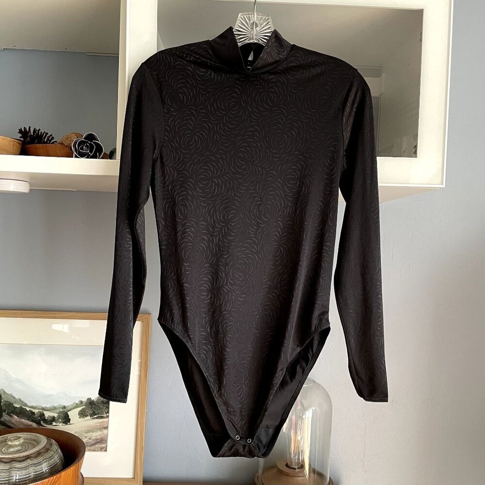 Vintage Chantal Thomass Black Bodysuit Mockneck